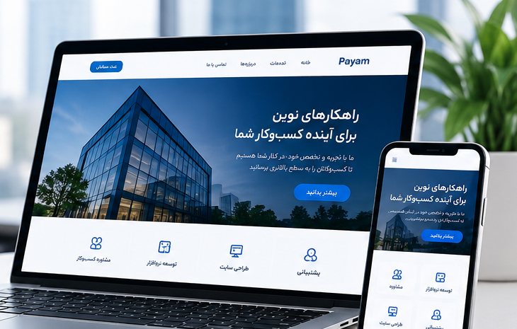 نمونه سایت شرکتی
