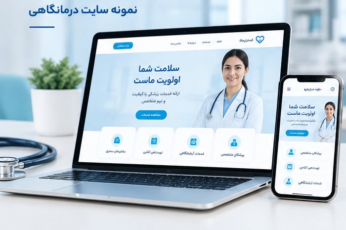 نمونه سایت پزشکی
